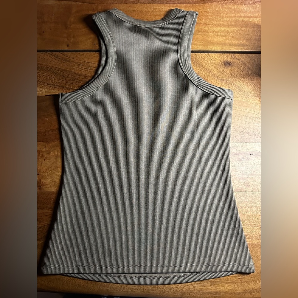 Love Bonito Sevyn Ribbed Racer Tank Top-Small - Picture 5 of 6